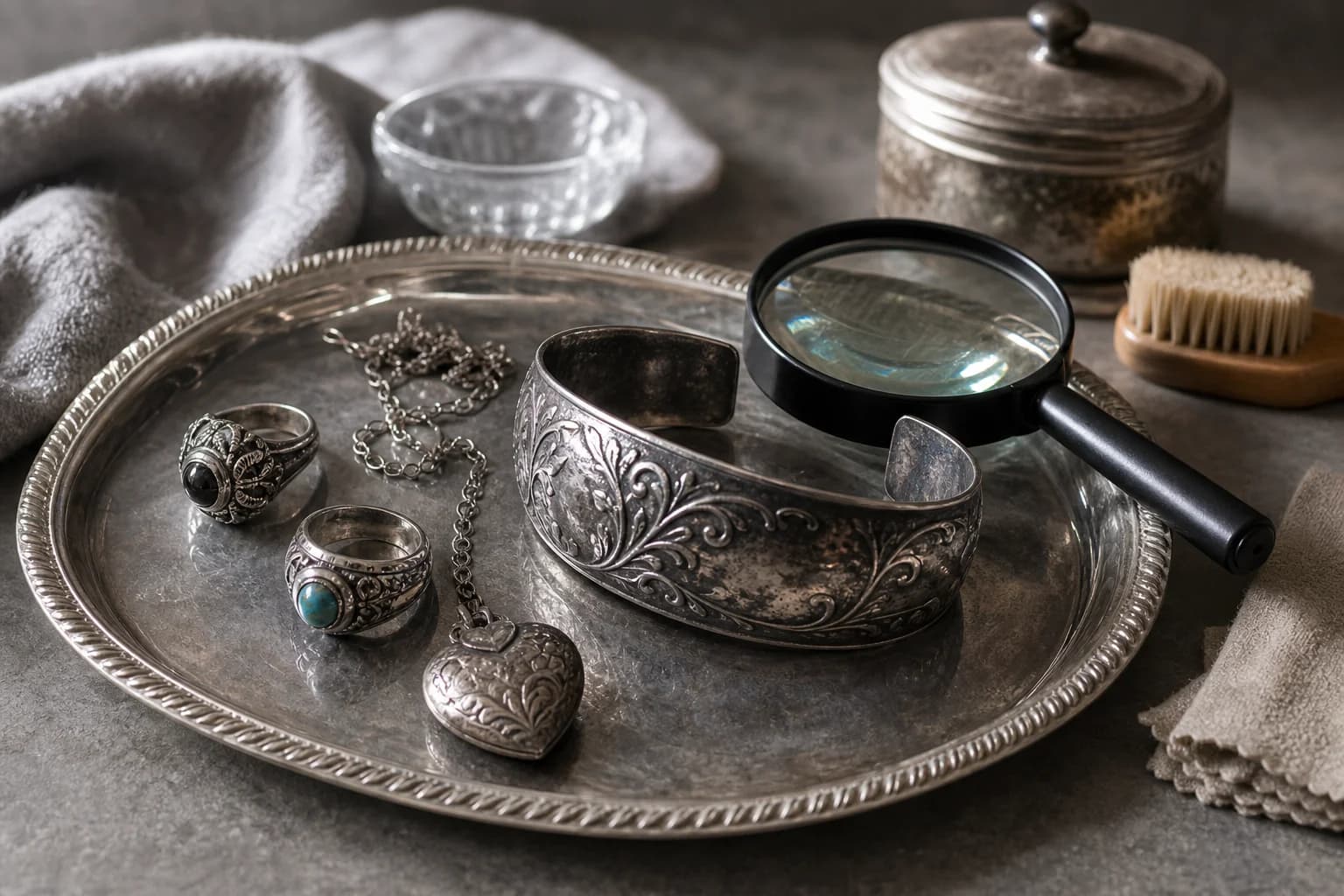 تصویرسازی مفهومی: سیاه شدن نقره؛ علت علمی و نگهداری کم‌خطر